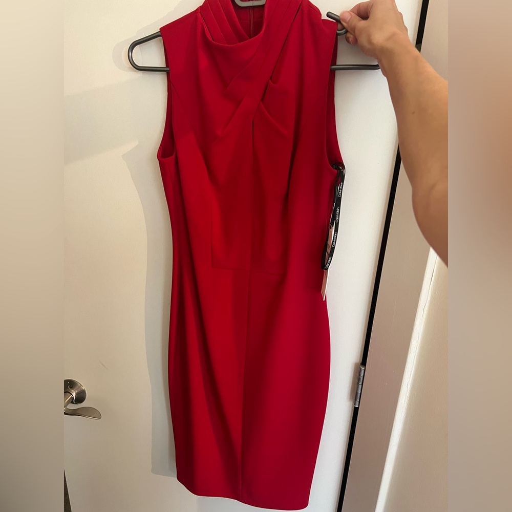 Red Calvin Klein dress size 2